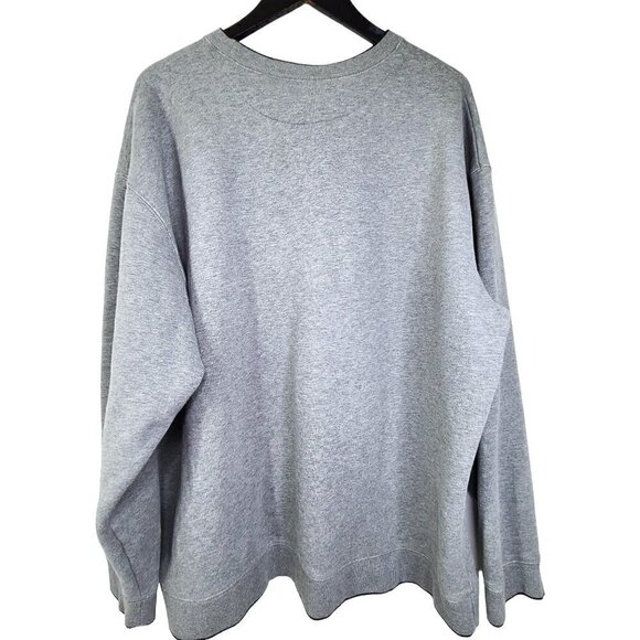VTG Croft & Barrow Gray USA Bald Eagle Big Patch Pullover Sweater - Picture 6 of 8